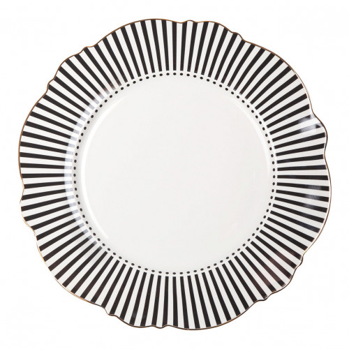 Madame de Récamier Dinner Plate - Dark Gray