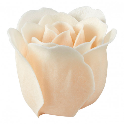 Coffret de 12 roses en feuilles de savon blanches et nude - Parfum Rose