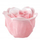 Coffret de 12 roses en feuilles de savon rose et blanches - Parfum Rose