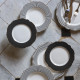Madame de Récamier Dinner Plate - Dark Gray