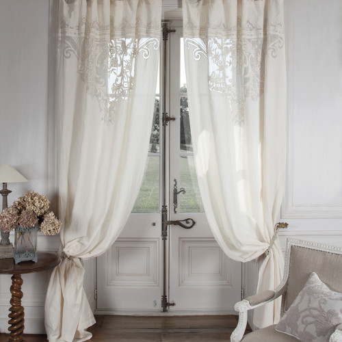 Voilage Boudoir beige et écru