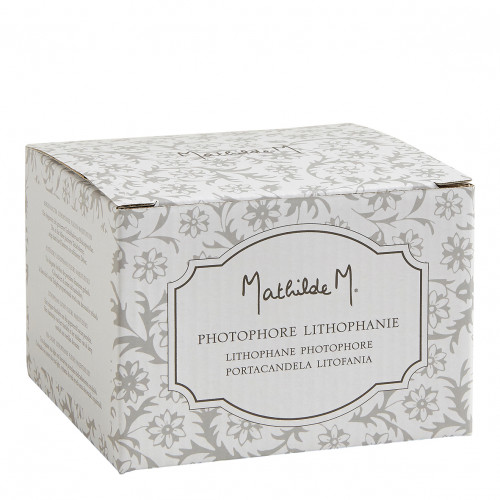 Portavelas de litofanía Flores Majestuosas en bizcocho de porcelana