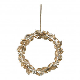 Golden metal round wreath - Large model