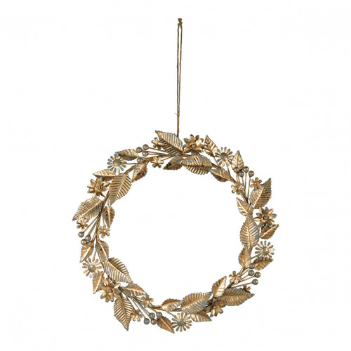 Corona redonda de metal dorado - Modelo grande
