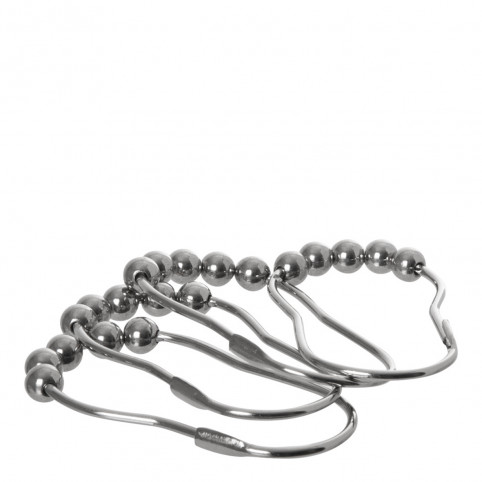 Boîte de 12 anneaux avec perles pour rideau de douche