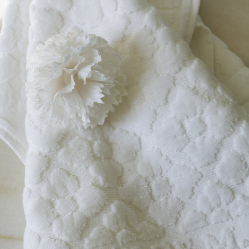 Serviette de bain Douceur Florale blanc