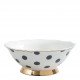 Madame de Récamier Bowl - Gray Polka Dots