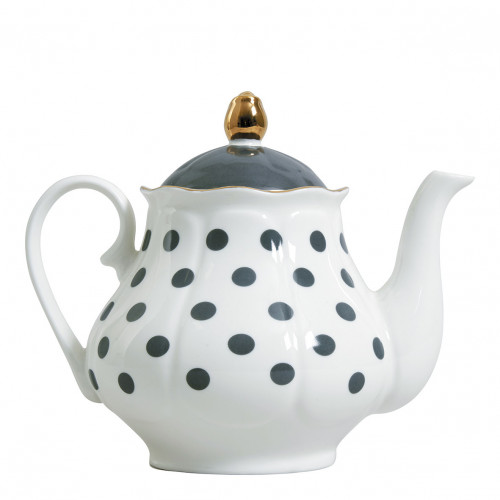 Madame de Récamier Teapot - Gray Polka Dots Madame de Récamier Teapot - Gray Polka Dots