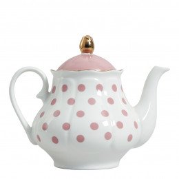 Madame de Récamier Teapot - Pink Polka Dots