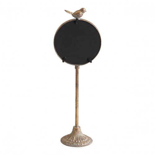Bird standing mirror in metal with aged brass finish Bird standing mirror in metal with aged brass finish