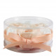 Caixa de 3 camélias e 3 rosas de sabonete nude - Perfume Rosa