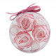 Set of 3 camellias and 3 rose-scented soap roses - Rose Fragrance