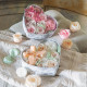 Heart box Parterre de Fleurs soaps nude and white - Rose scent