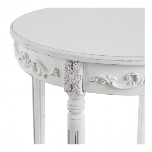 White Rosalie pedestal table White Rosalie pedestal table