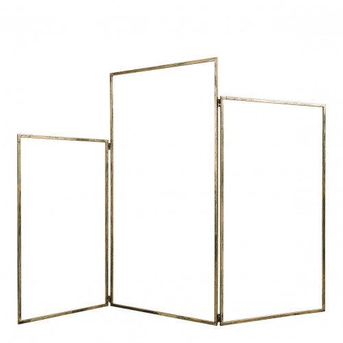 Centro de mesa em metal dourado
