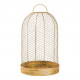 Set de 2 cages Champêtres dorées