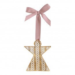 Golden metal angel to hang