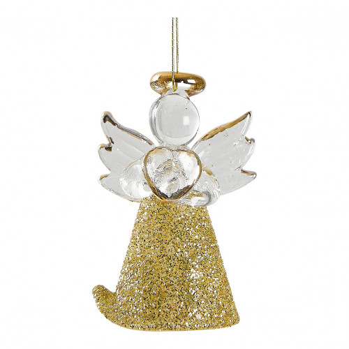Coffret de 3 petits anges en verre pailletés dorés Coffret de 3 petits anges en verre pailletés dorés