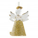 Coffret de 3 petits anges en verre pailletés dorés