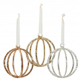 Estuche de 3 esferas brillantes