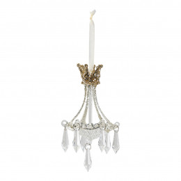 Déco Lustre à pampilles en verre royal
