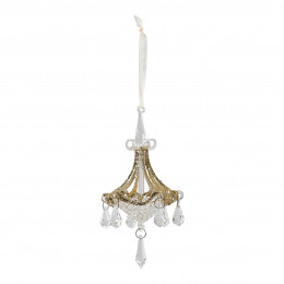 Decorazione Lampadario a pendenti in vetro dorato