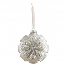 Christmas Flower Decoration in Mercury Glass - Large Model