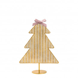 Árvore de Natal em metal dourado para pousar - Modelo pequeno