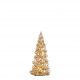 Árvore de Natal luminosa em vidro mercurizado dourado - Modelo pequeno