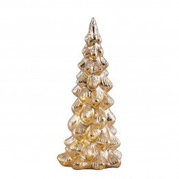 Golden mercury glass light-up Christmas tree - Large model