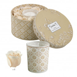 Coffret bougie et roses de savon parfumées Escale à Sintra - Fleur de Mandarine