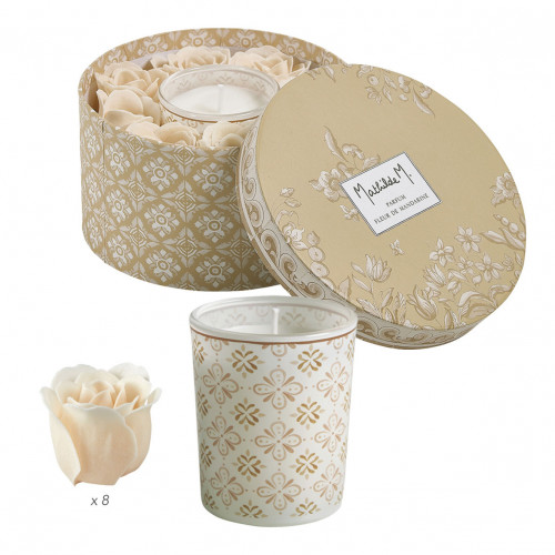 Cofanetto candela e rose di sapone profumate Escale à Sintra - Fleur de Mandarine