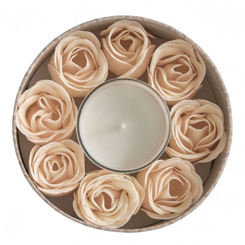 Cofanetto candela e rose di sapone profumate Escale à Sintra - Rose Élixir