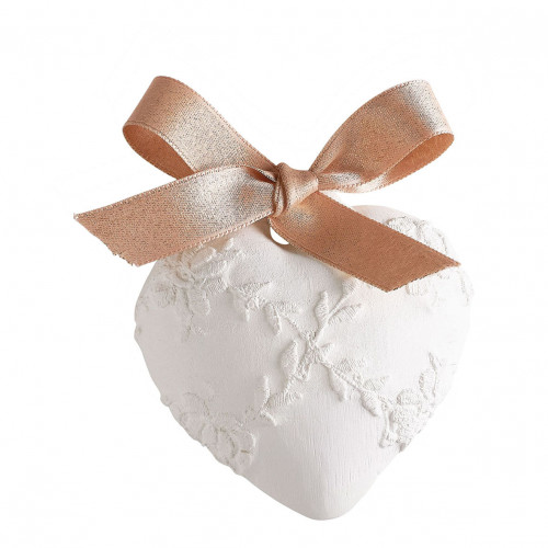 Decorazione profumata Cuore ricamato - Modello grande - Rose Élixir