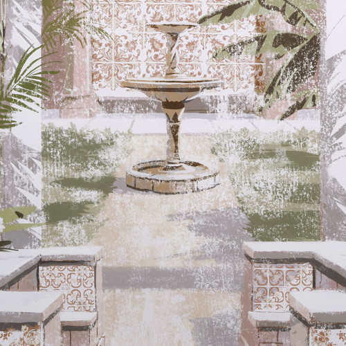 Toile trompe-l'œil - Escale à Sintra Toile trompe-l'œil - Escale à Sintra