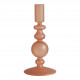 Set of 3 frosted pink candle holders
