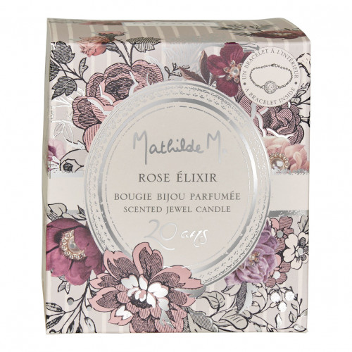 Bougie Bijou parfumée Célébrations Exquises 260 g - Rose Élixir