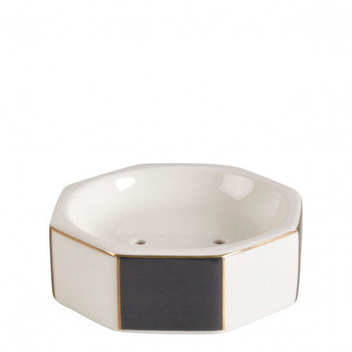 Portasapone Madame de Récamier in ceramica - Grigio