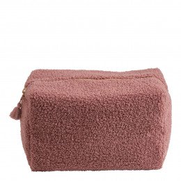Bolsa de toilette retangular Bouclette rosa - Tamanho grande