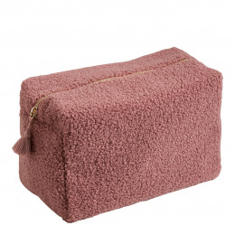 Trousse de toilette rectangulaire Bouclette rose - Grand modèle