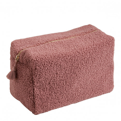 Neceser rectangular Bouclette rosa - Modelo grande