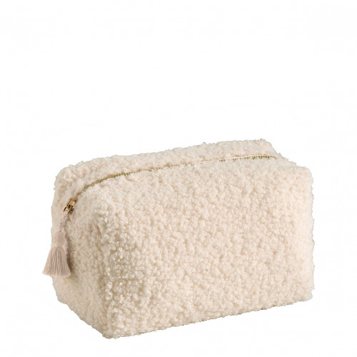 Neceser rectangular Bouclette crudo - Modelo pequeño