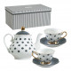 Madame de Récamier Teapot and 2 Tea Cups Set - Grey