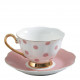 Conjunto Bule e 2 Chávenas de Chá Madame de Récamier - Rosa