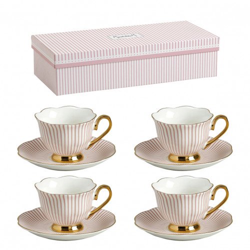 Conjunto de 4 chávenas de café Madame de Récamier - Rosa
