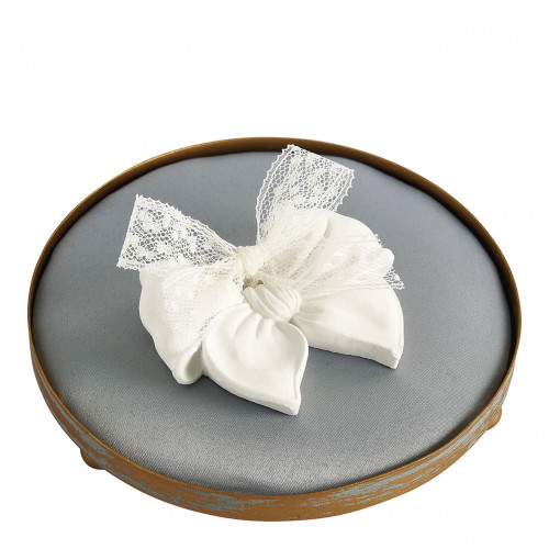 Plateau rond tapissier pour décor parfumé - Gris Plateau rond tapissier pour décor parfumé - Gris