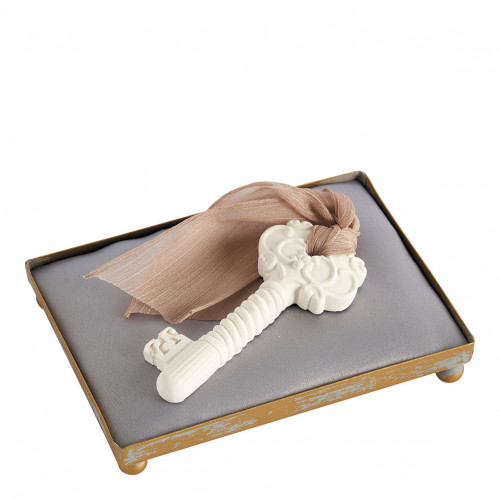 Bandeja rectangular tapizada para decoración perfumada - Gris