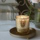 Metal base for glass cloche