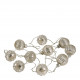 Guirlande lumineuse LED boules argentées