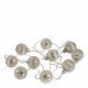 Guirlande lumineuse LED boules argentées